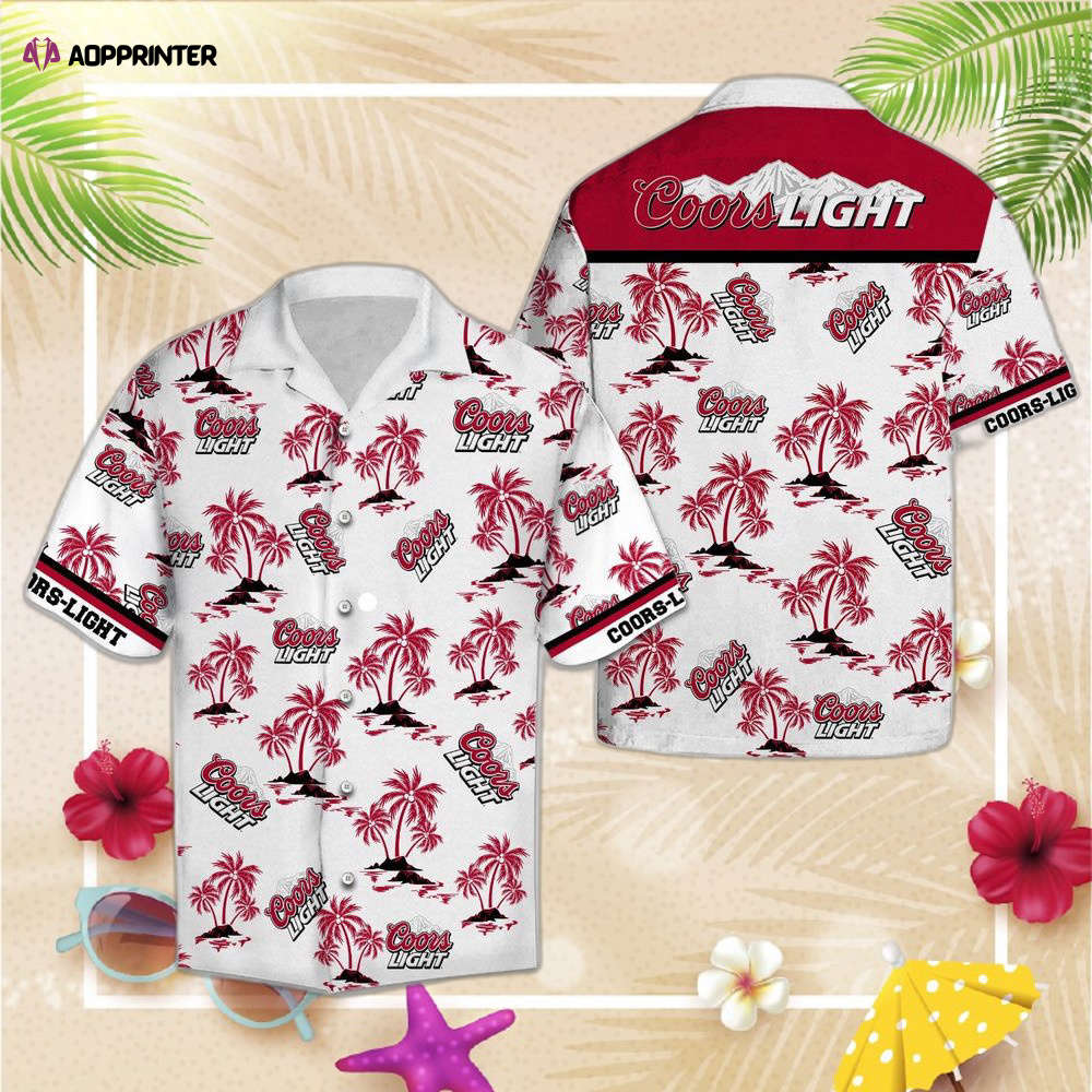 Hibiscus Palm Leaves Busch Light Hawaii Shirt For Men Women