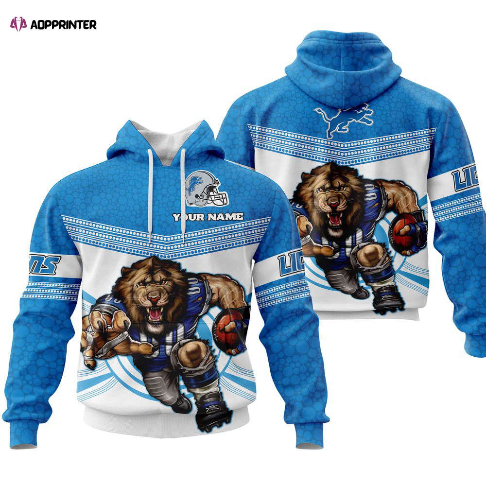 Fathead Mascot Hoodie  Personalized- Detroit Lions For Men And Women