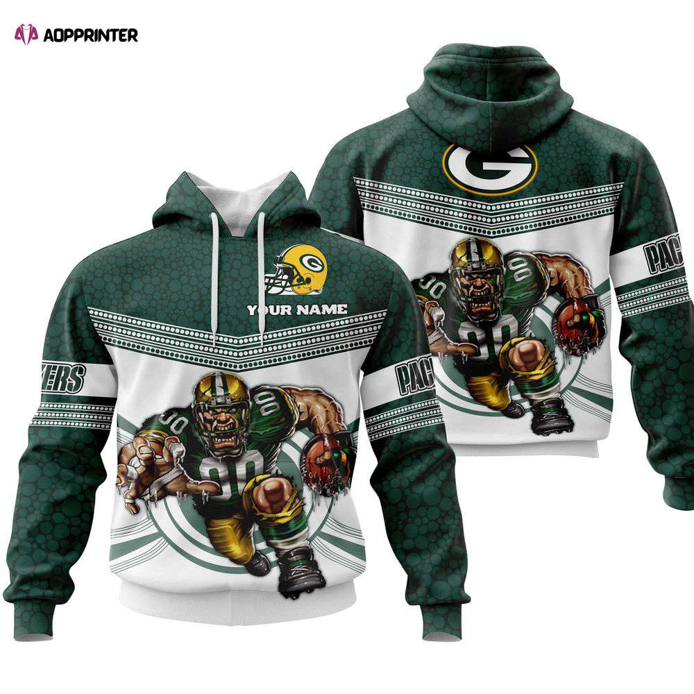 Fathead Mascot Hoodie  Personalized- Green Bay Packers For Men And Women