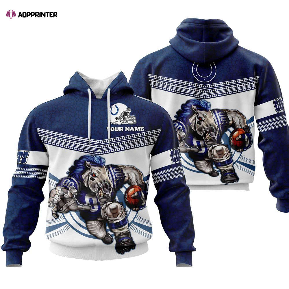 Fathead Mascot Hoodie  Personalized- Indianapolis Colts, For Men And Women