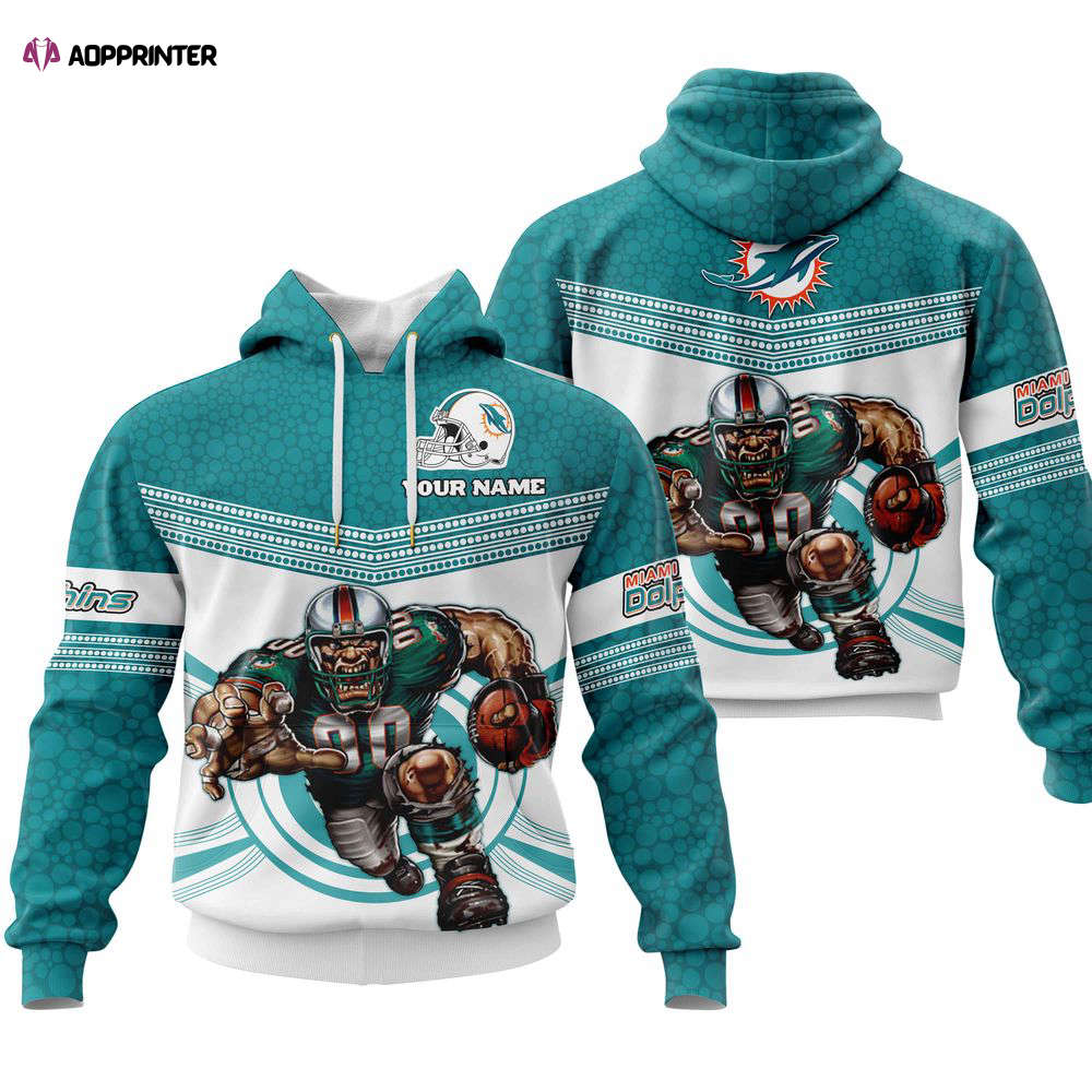 Fathead Mascot Hoodie  Personalized- Miami Dolphins For Men And Women