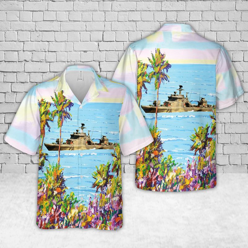 Finland, Finnish Navy FNS Naantali  Rauma-class Missile Boat Hawaiian Shirt, Gift For Men Women