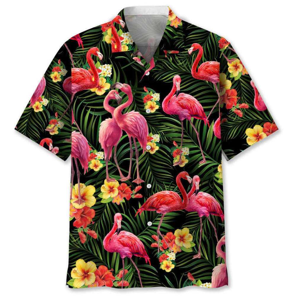Flamingo Nature Tropical Hawaiian Shirt, Gift For Men Women