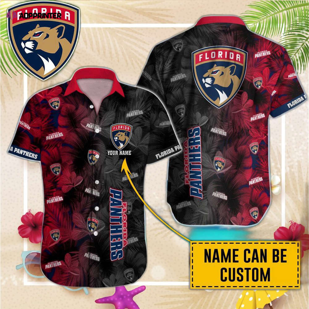 Florida Panthers NHL Flower Hawaii Shirt And Tshirt For Fans, Custom Summer Football Shirts NA48538