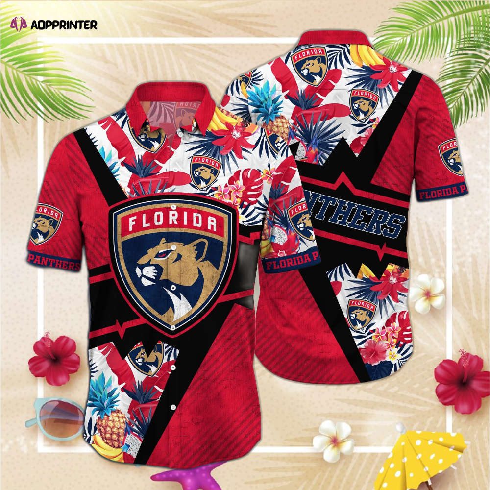 Florida Panthers NHL Flower Hawaii Shirt And Tshirt For Fans, Summer Football Shirts