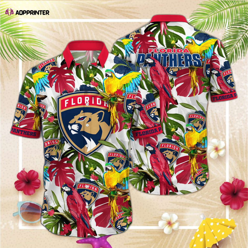 Florida Panthers NHL Flower Hawaii Shirt And Tshirt For Fans, Custom Summer Football Shirts NA48538