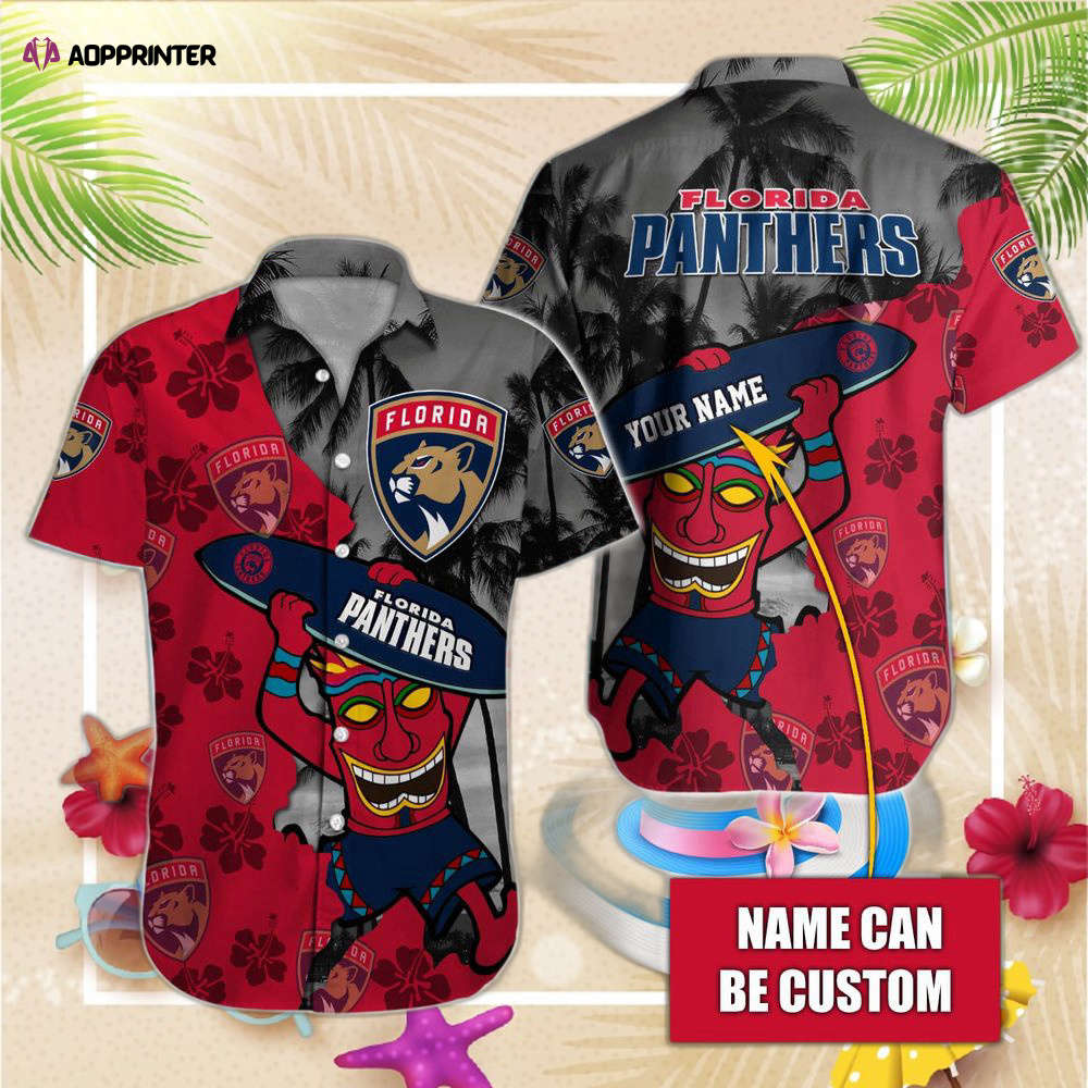 Florida Panthers Hawaiian Shirt Custom Name