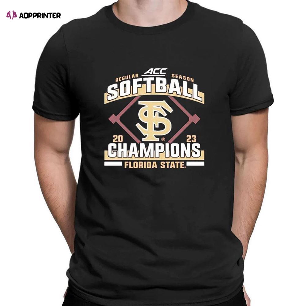 Florida State Seminoles 2023 Acc Softball Regular Season Champions T-Shirt For Fans