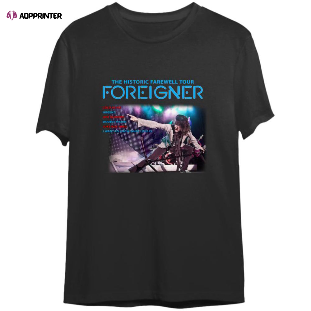 Foreigner The Historic Farewell Tour 2023 Shirt, Foreigner 2023 Concert Shirt