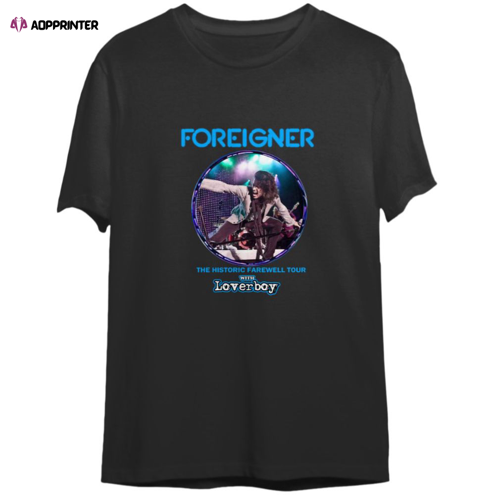 Foreigner The Histroric Farewell Tour 2023 T-Shirt, For Men And Women