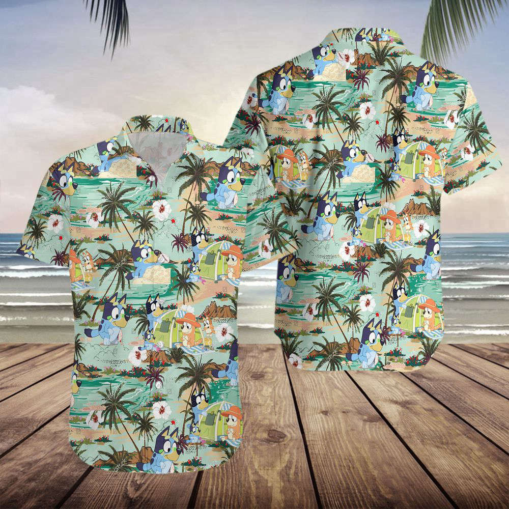 Funny Bluey Hawaiian Shirt, Gift For Men Women