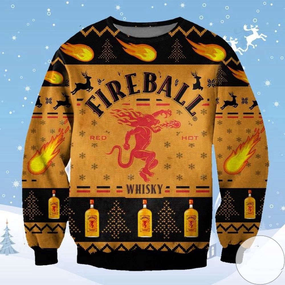 Get Festive with a Fireball Whiskey Ugly Christmas Sweater – Limited Edition!