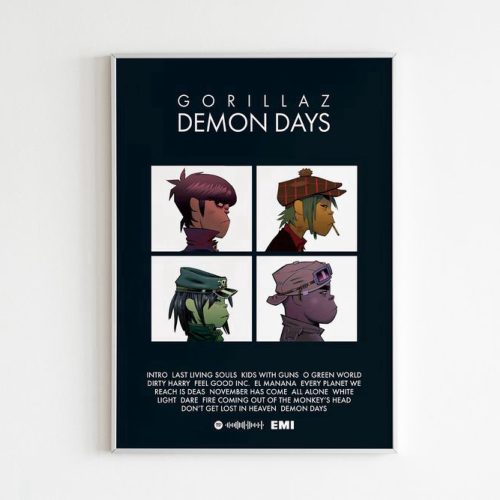 Gorillaz ‘Demon Days’ Album Poster – Gift For Home Decoration
