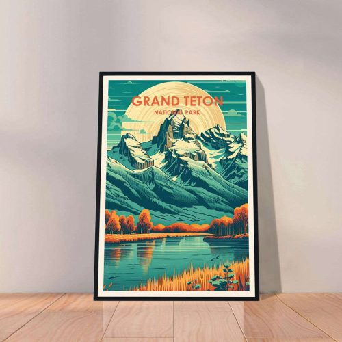 Grand Teton National Park Poster – Grand Teton Poster – Gift For Home Decor