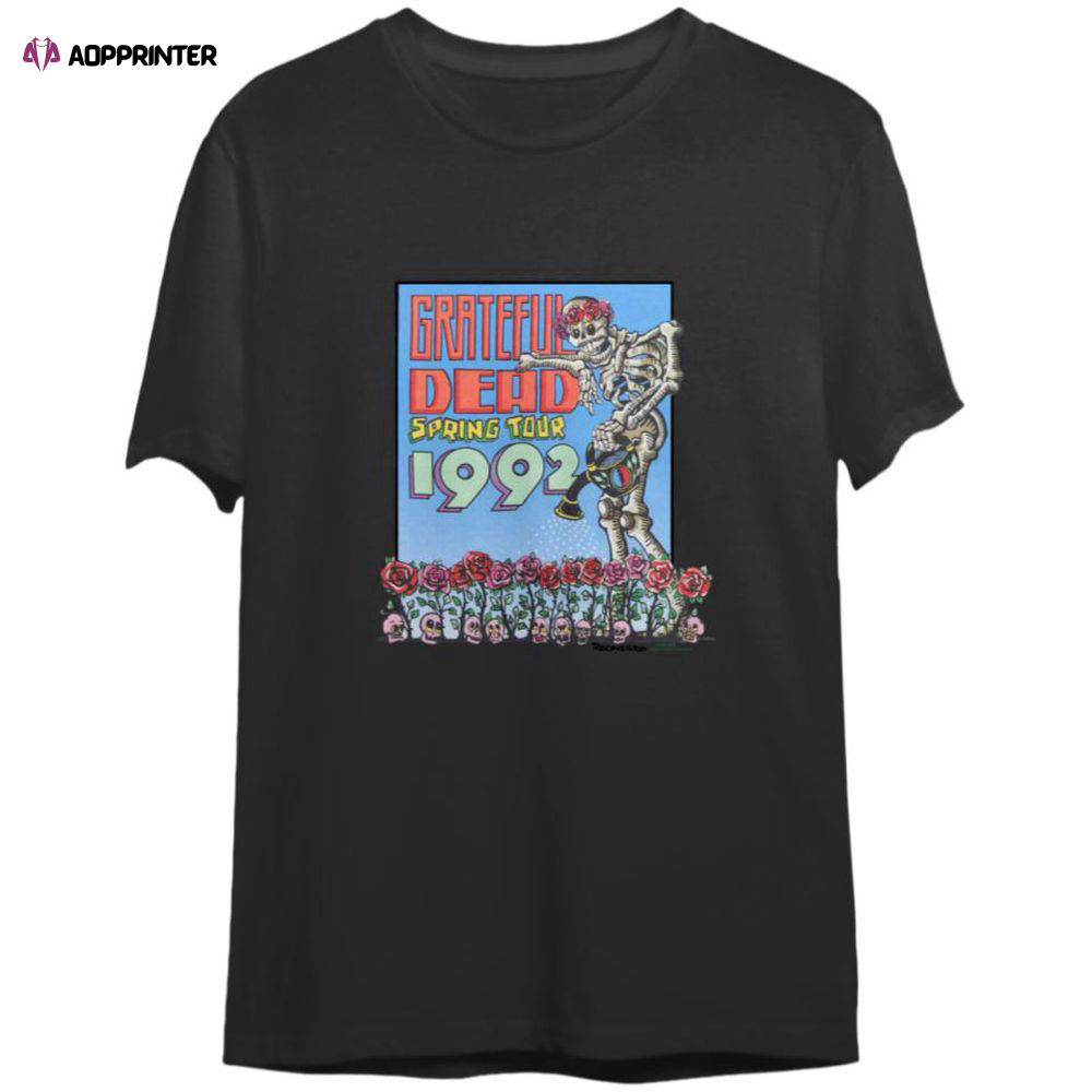 GRATEFUL DEAD 1992 Spring Tour Vintage T-Shirt, For Men And Women