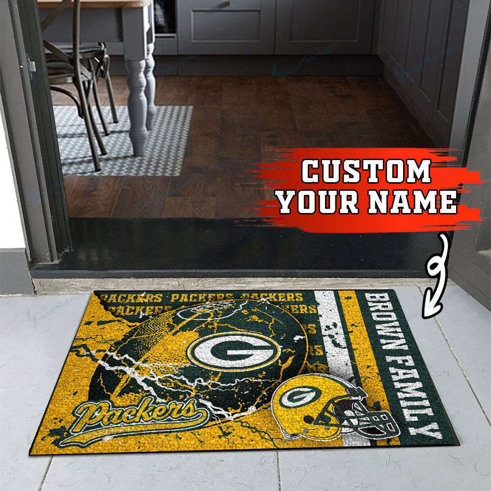 Green Bay Packers Personalized Doormat, Gift For Home Decor