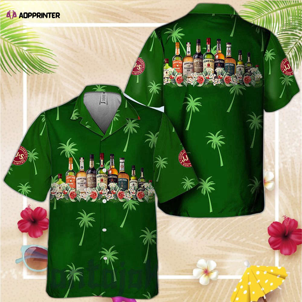 Green Palm Tree Jameson Hawaiian Shirt For Men Women