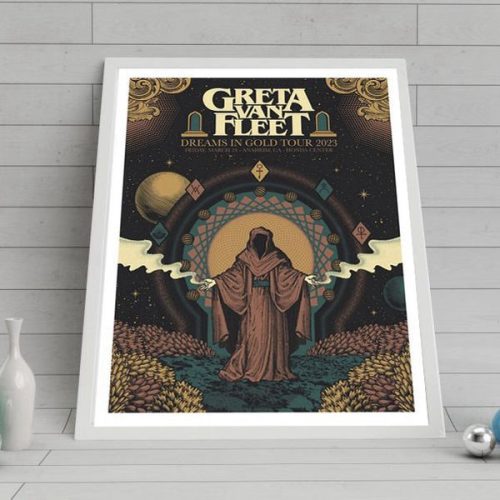 Greta Van Fleet Dreams In Gold Tour 2023 Poster – Gift For Home Decoration