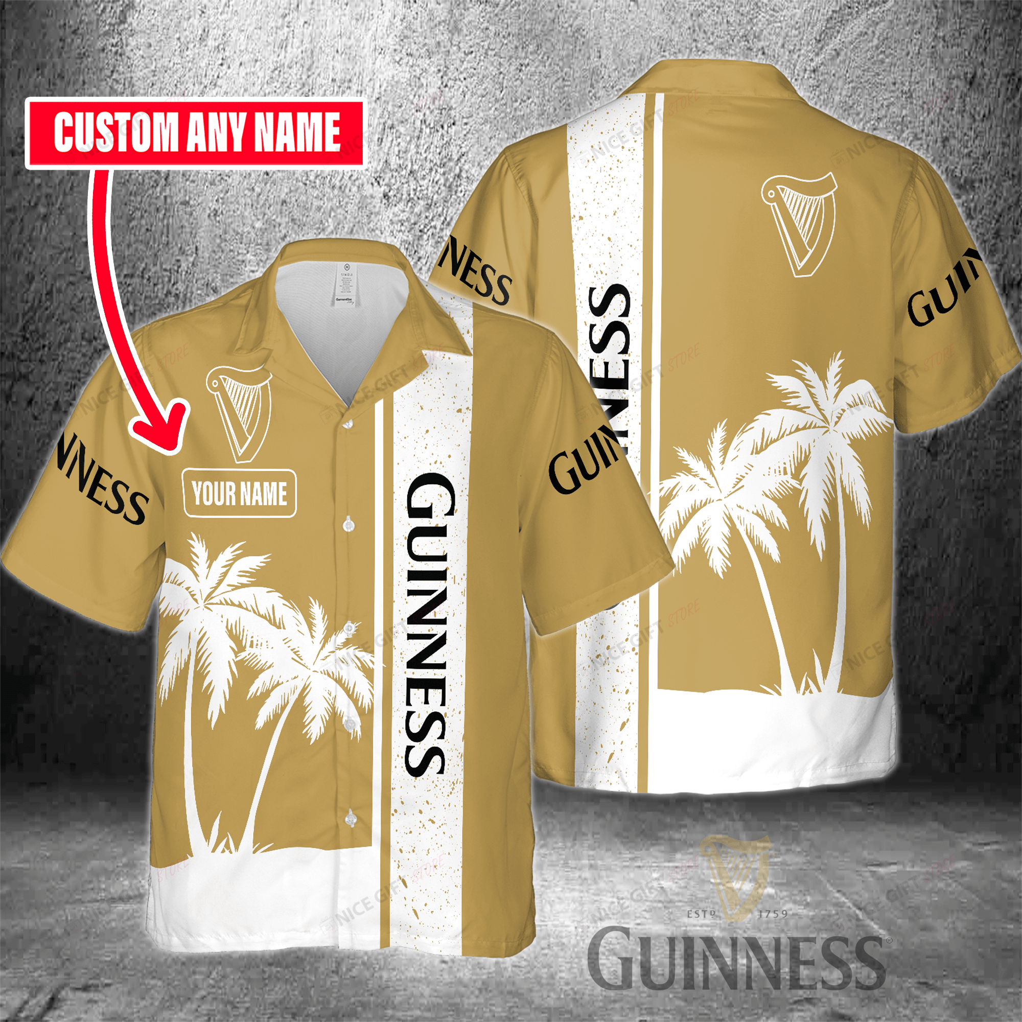 Guinness Custom Name Hawaiian Shirt For Men And Women