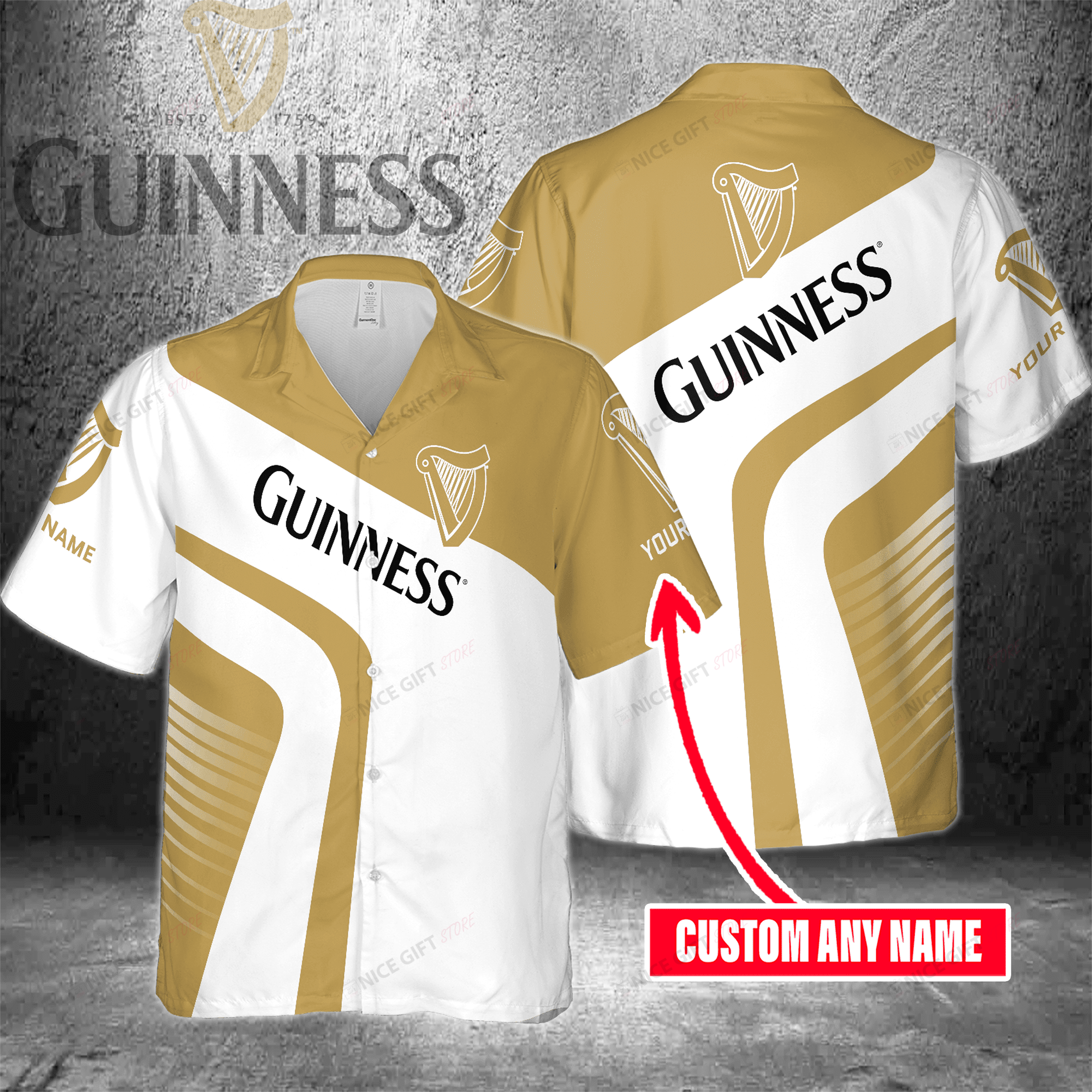 Guinness Custom Name Hawaiian Shirt For Men And Women