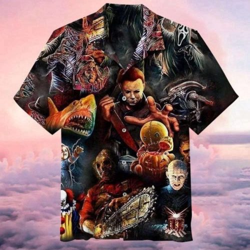 Horror 3D All Over Print Hawaiian Shirt, Horror Character Hawaiian Shirt, For Men Women