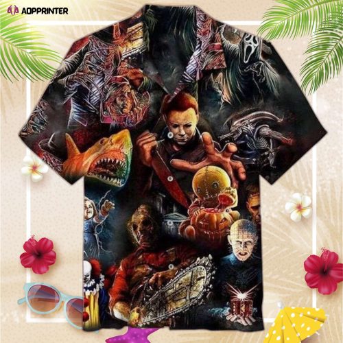 Horror 3D All Over Print Hawaiian Shirt, Horror Character Hawaiian Shirt, For Men Women