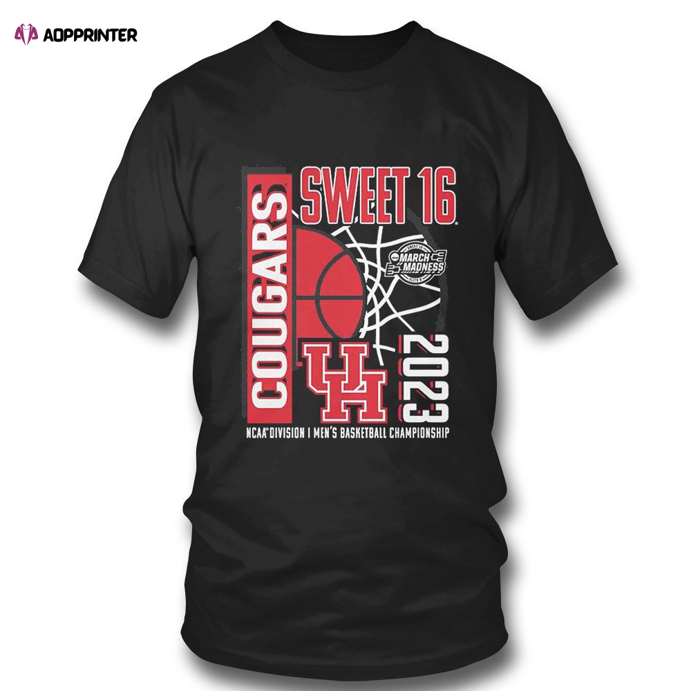 Houston Cougars 2023 Ncaa Mens Basketball Tournament March Madness Sweet 16 T-shirt For Fans