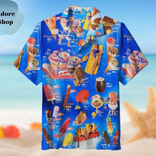 Ice Cream 2 Hawaiian Shirt, Men’s 3d Hawaiian Shirt For The Summer Beach Vibes