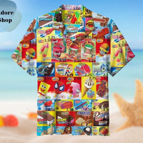 Ice Cream 5 Hawaiian Shirt, Men’s 3d Hawaiian Shirt For The Summer Beach Vibes