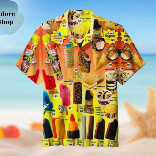 Ice Cream 9 Hawaiian Shirt, Men’s 3D Hawaiian Shirt For The Summer Beach Vibes