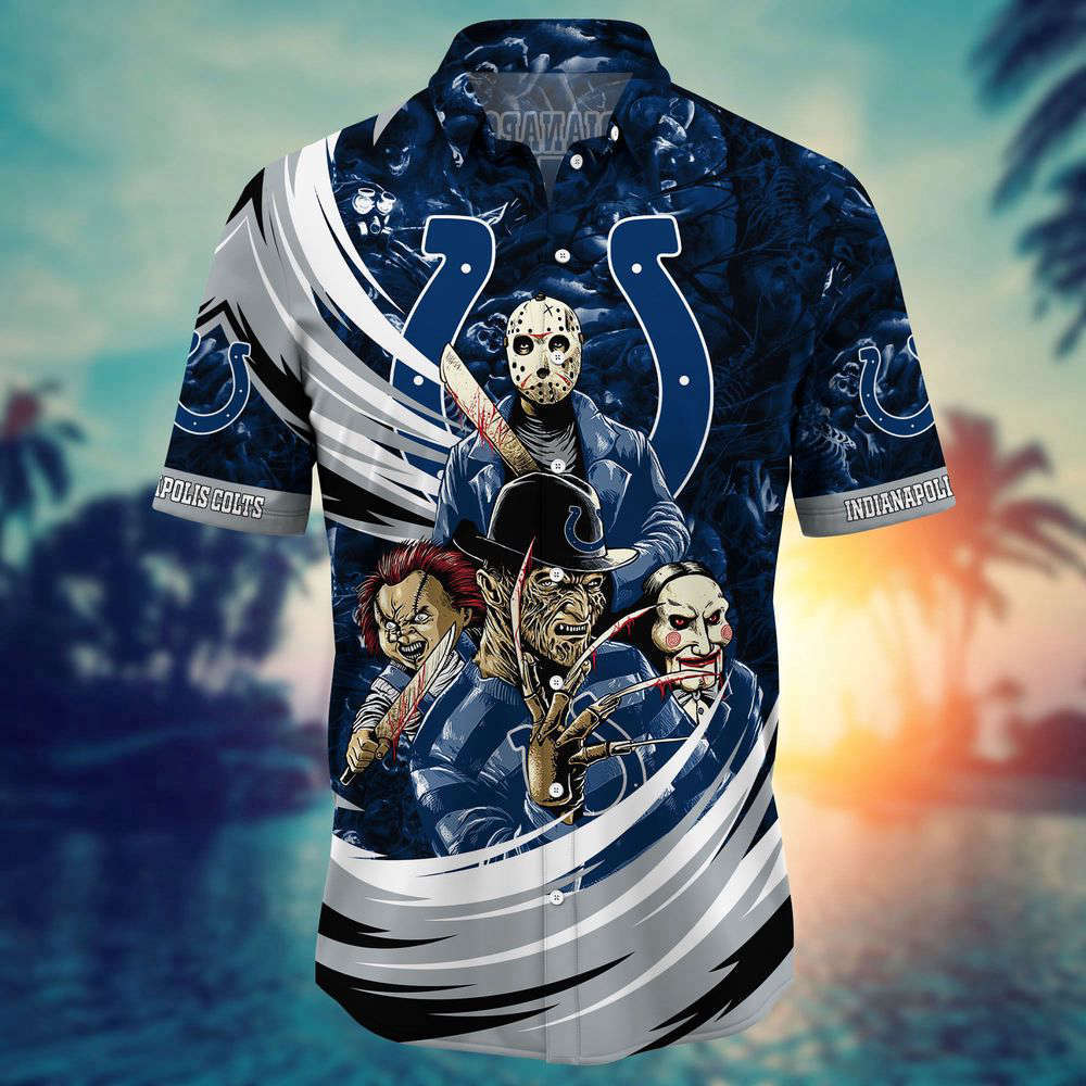Indianapolis Colts NFL Halloween Horror Movies Hawaiian Shirts  For Men And Women