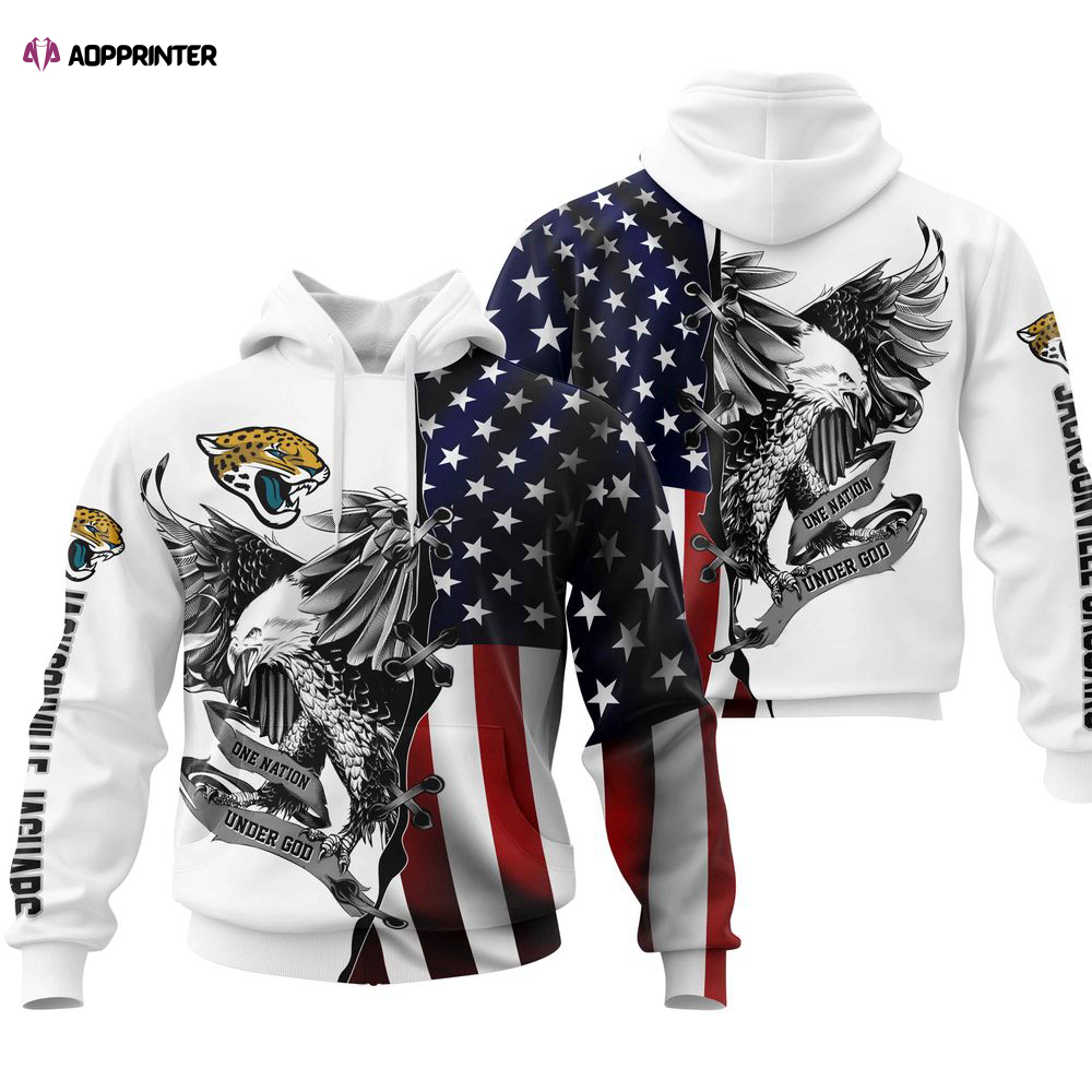 Jacksonville Jaguars USA Flag Eagle Hoodie, For Men And Women