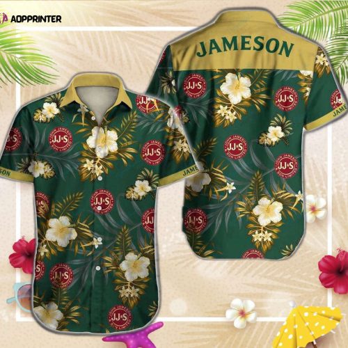 Jameson Hawaiian Aloha Shirt Hawaiian Shorts Beach Short Sleeve, Hawaiian Shirt For Men And Women Gift, Christmas Gift