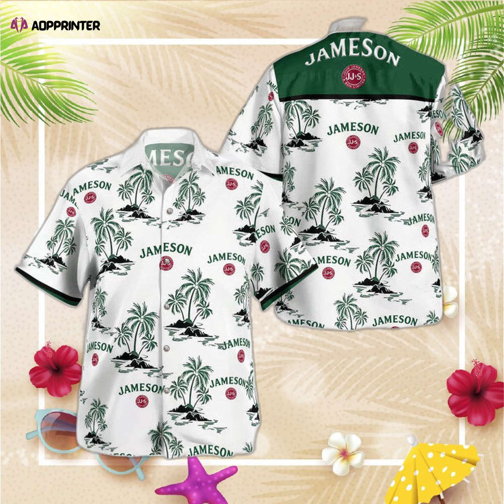 Jameson Irish Whiskey White Hawaiian Shirt For Men And Women