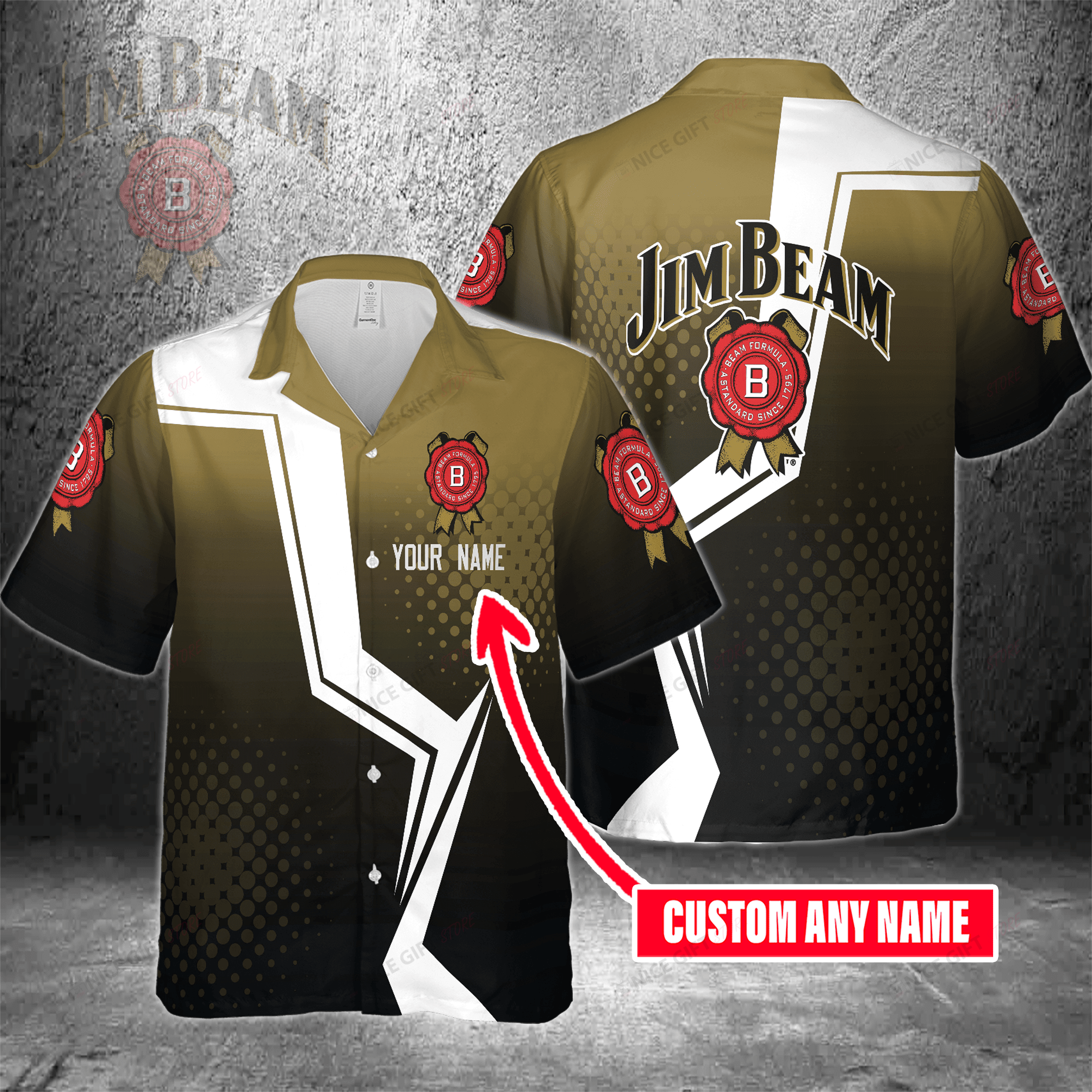 Jim Beam Custom Name Hawaiian Shirt For Men And Women