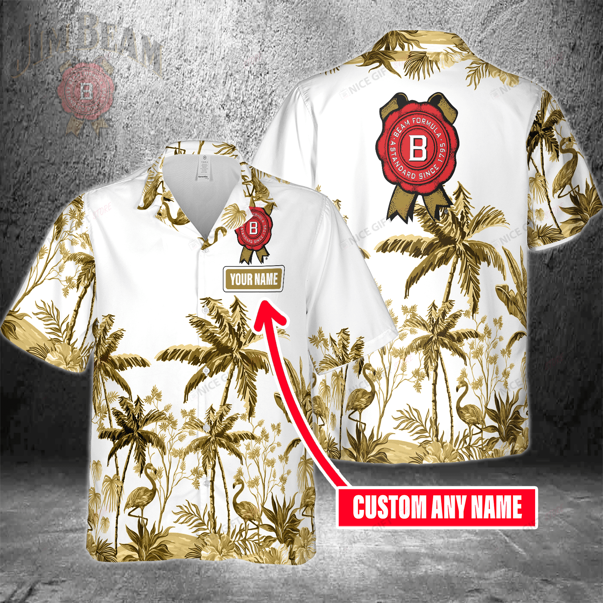 Jim Beam Custom Name Hawaiian Shirt For Men And Women