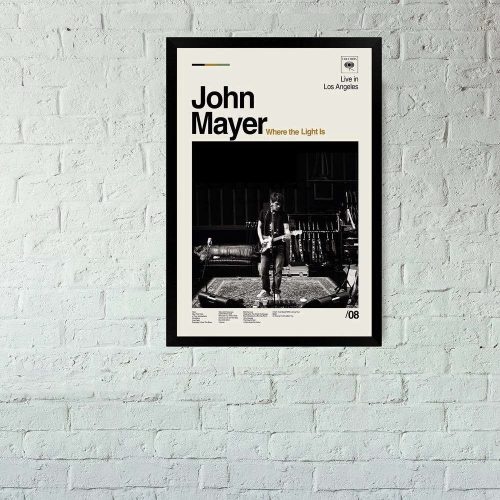John Mayer Where The Light Is Album Poster, Best Gift For Home Decoration