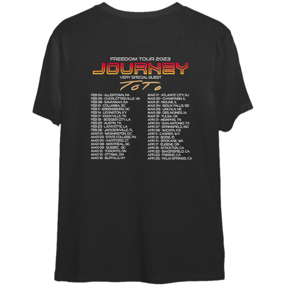 Journey Freedom Tour 2023 Shirt, Journey 50th Anniversary, Music Tour 2023 T-shirt