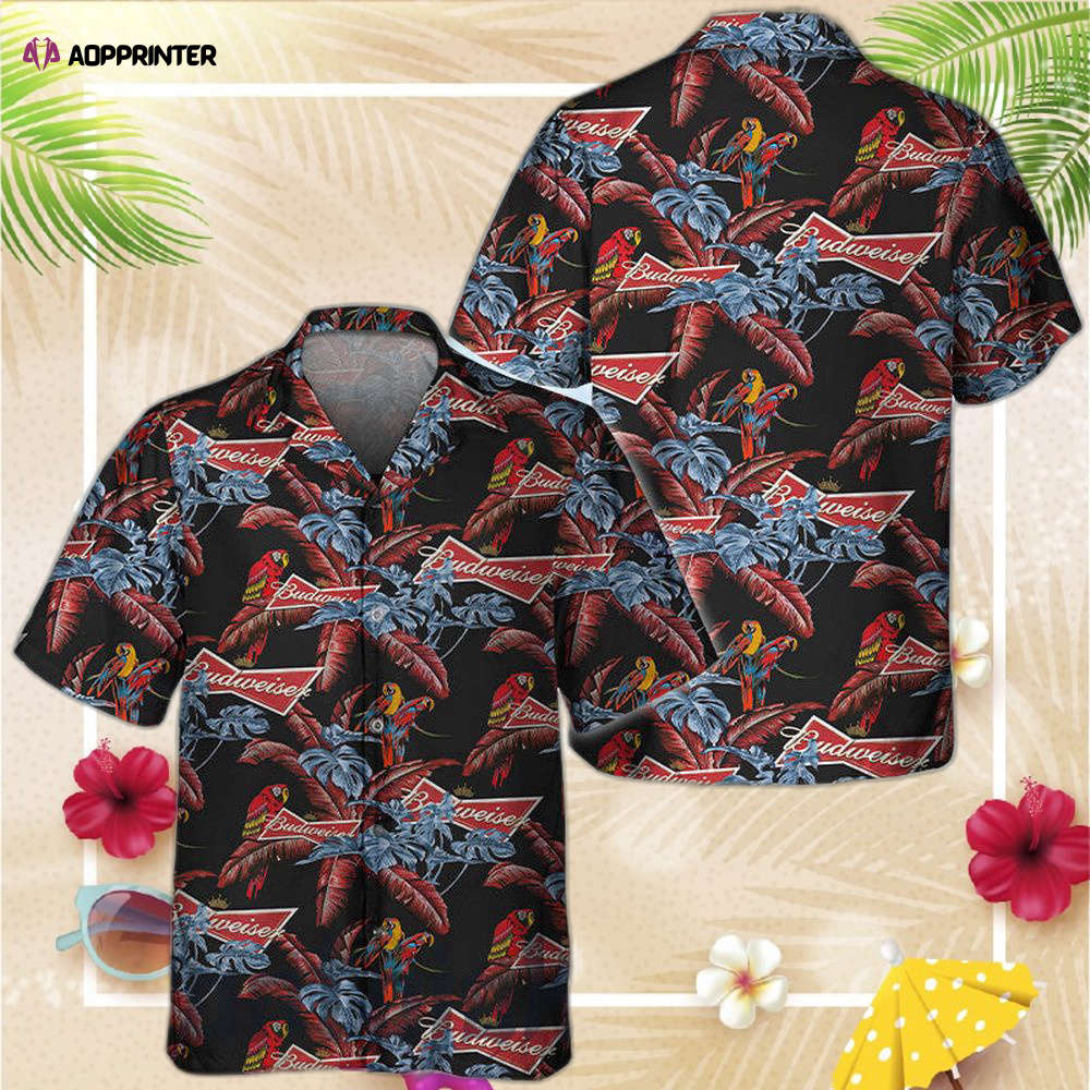 Jungle Bird Aloha Budweiser  Hawaiian Shirt For Men Women