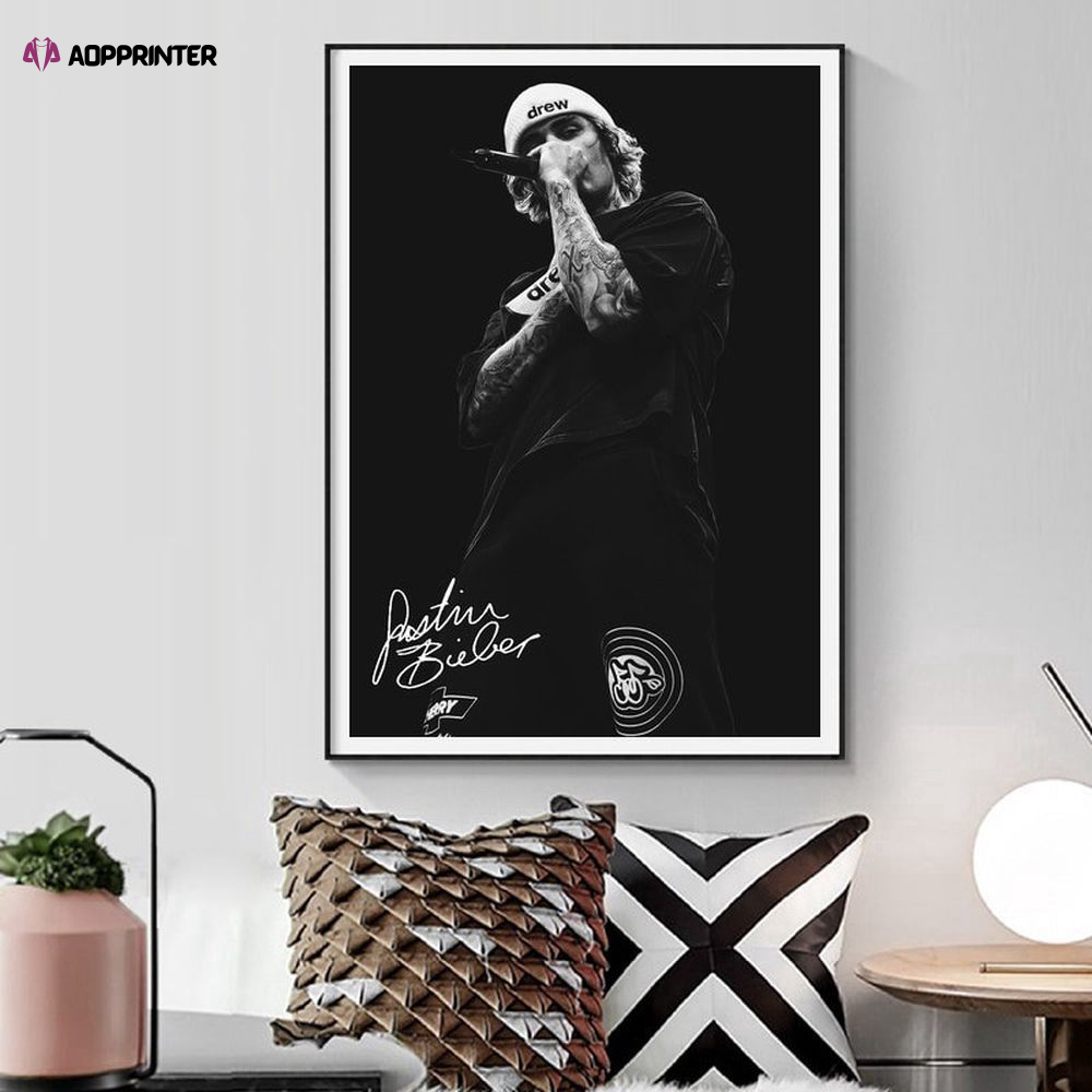 Justin Bieber Music Poster, Best Gift For Home Decoration Wall Art Home Decor