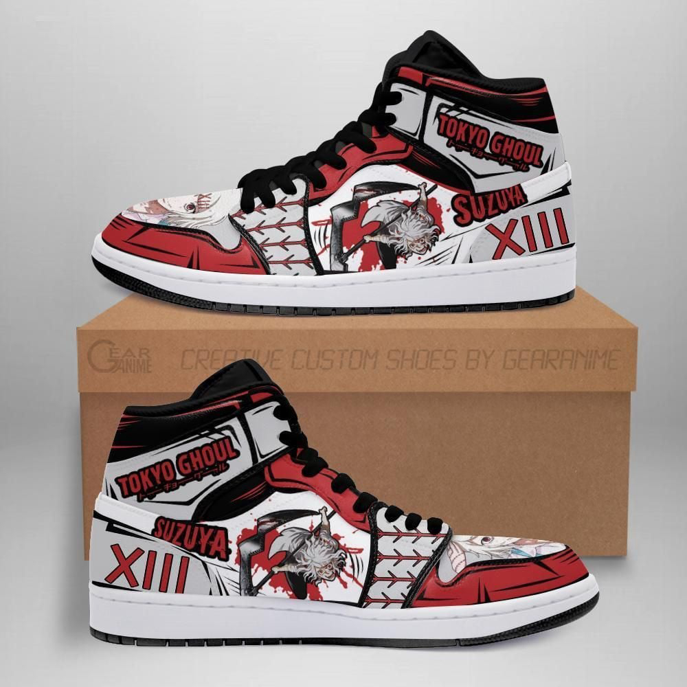 Juuzou Suzuya 2 Sneaker Boots J1 Custom Tokyo Ghoul Air Jordan 1 Anime Shoes Custom Sneakers