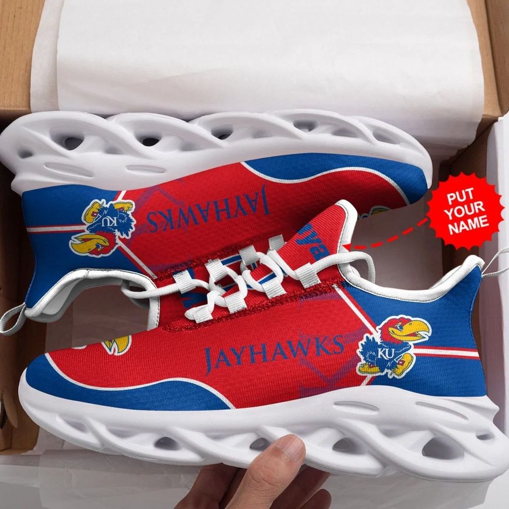 Kansas Jayhawks Custom Personalized Max Soul Sneakers Running Sports Shoes For Men Women