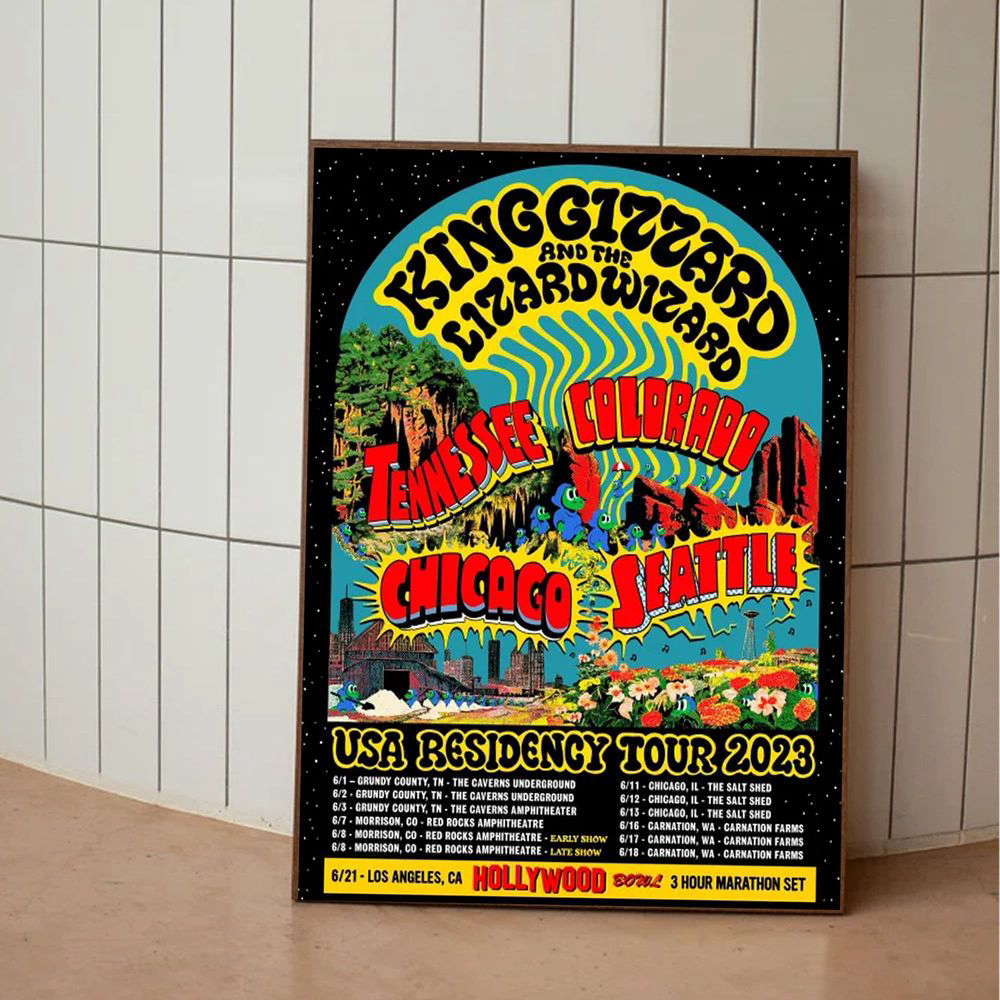 King Gizzard and the Lizard USA Residency Tour 2023 Poster – Gift For Home Decoration