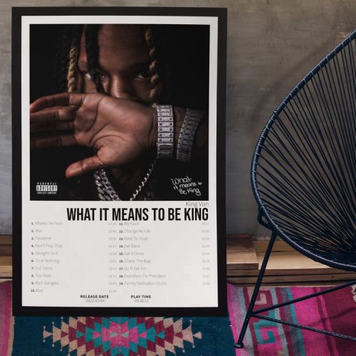 King Von – What It Means To Be King | Album Cover Poster – Gift For Decor