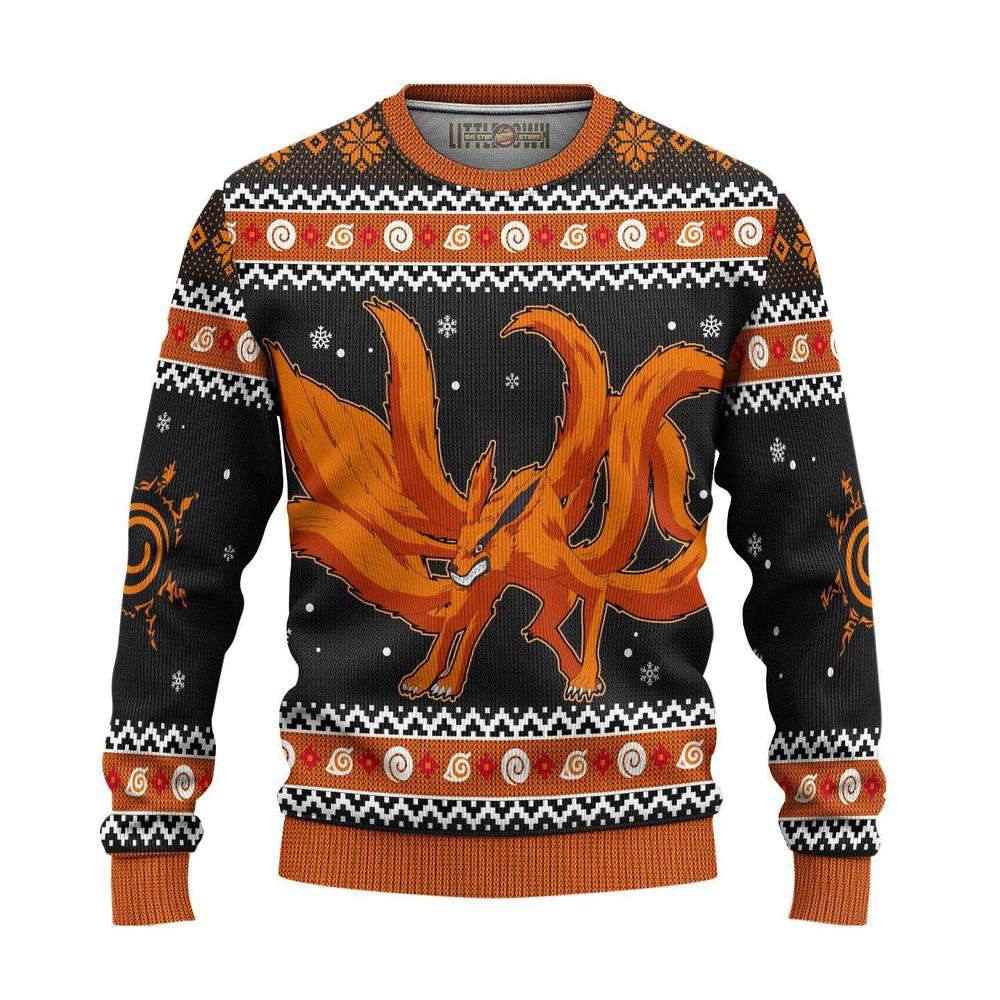 Kurama Naruto Ugly Christmas Sweater – All Over Print Sweatshirt for Men and Women