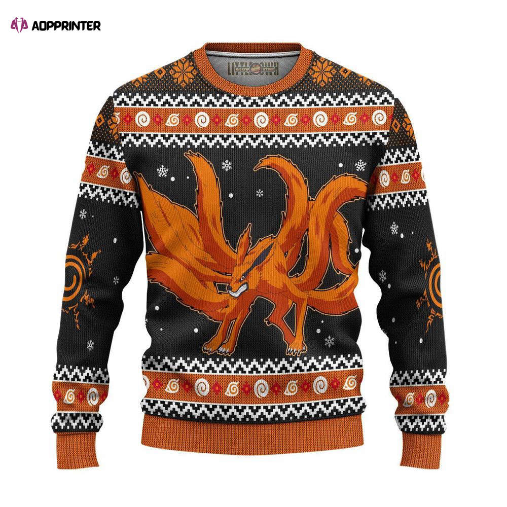 Kurama Naruto Ugly Christmas Sweater – All Over Print Sweatshirt for Men and Women