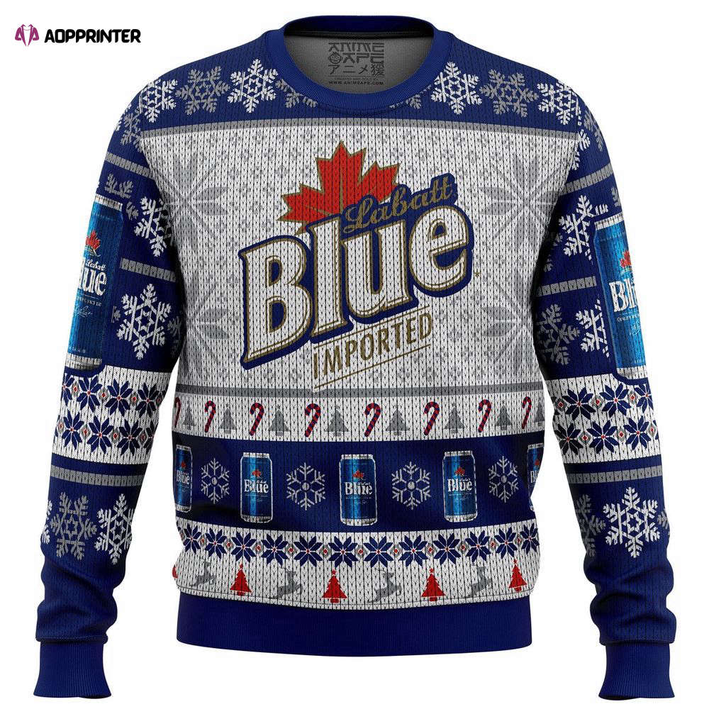 Labatt Blue Ugly Christmas Sweater – All Over Print Sweatshirt for Men & Women
