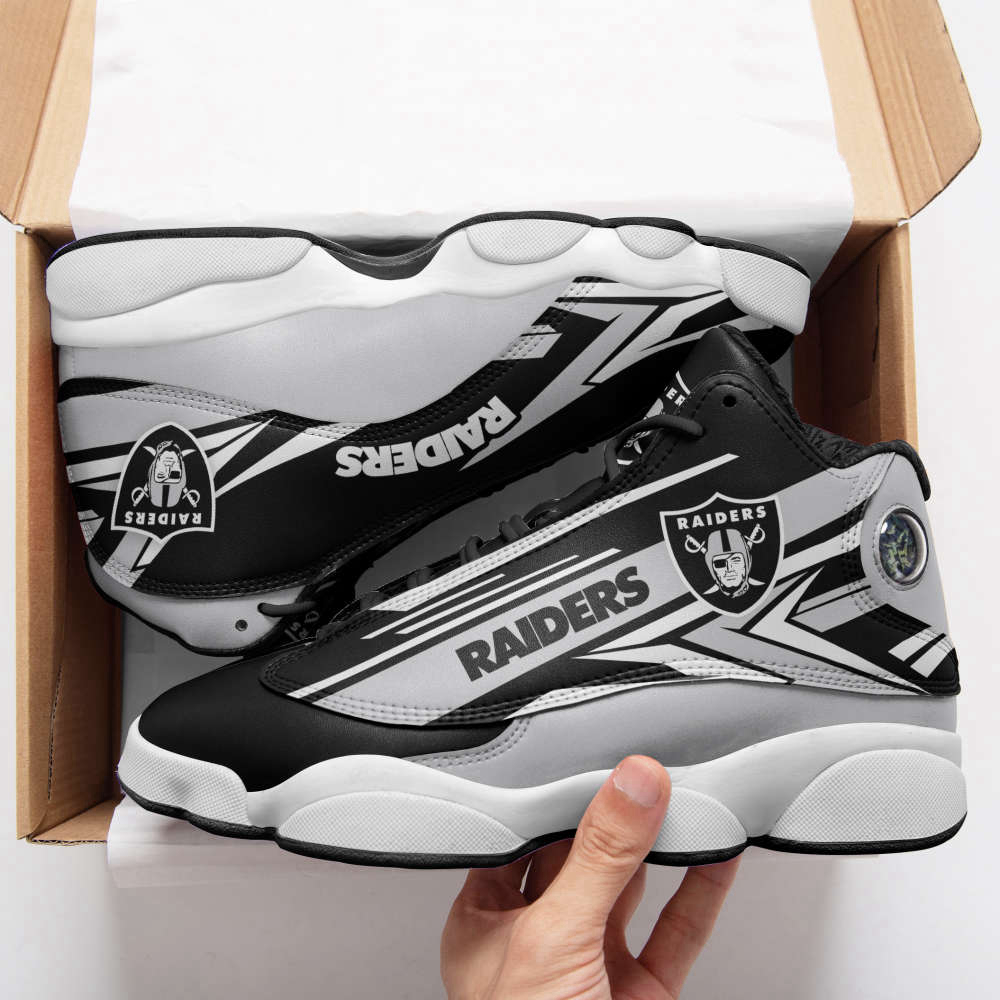 Las Vegas Raiders Air Jordan 13 Sneakers, Gift For Men And Women