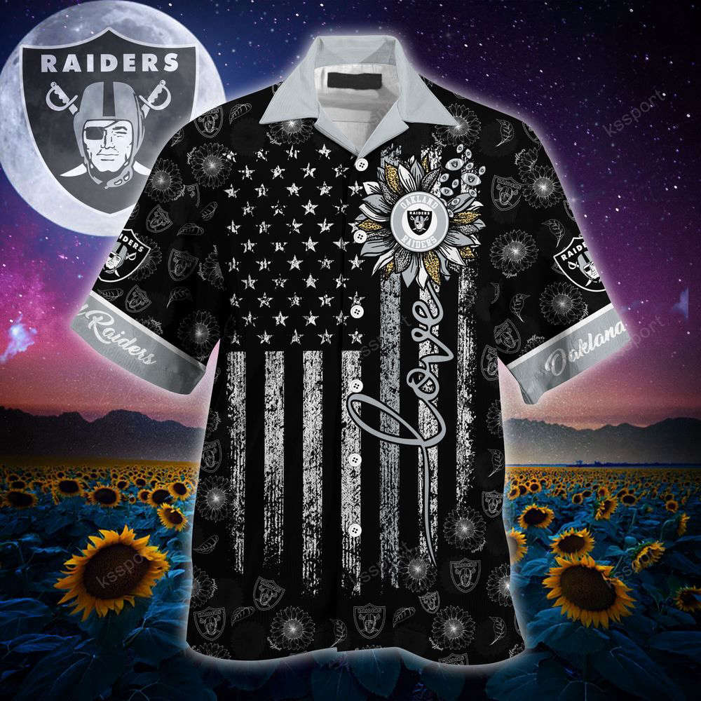 Las Vegas Raiders NFL-Hawaii Shirt Sunflower Custom Your Nickname,Kids Name For Men Women