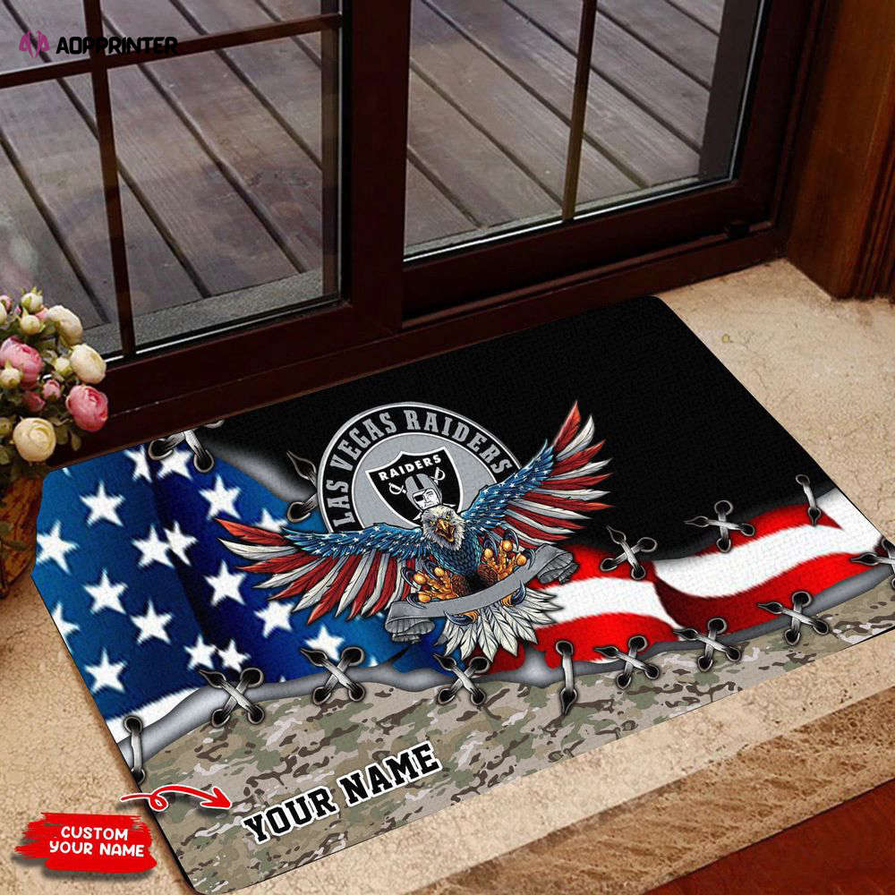 Las Vegas Raiders Personalized  Doormat, Best Gift For Home Decor
